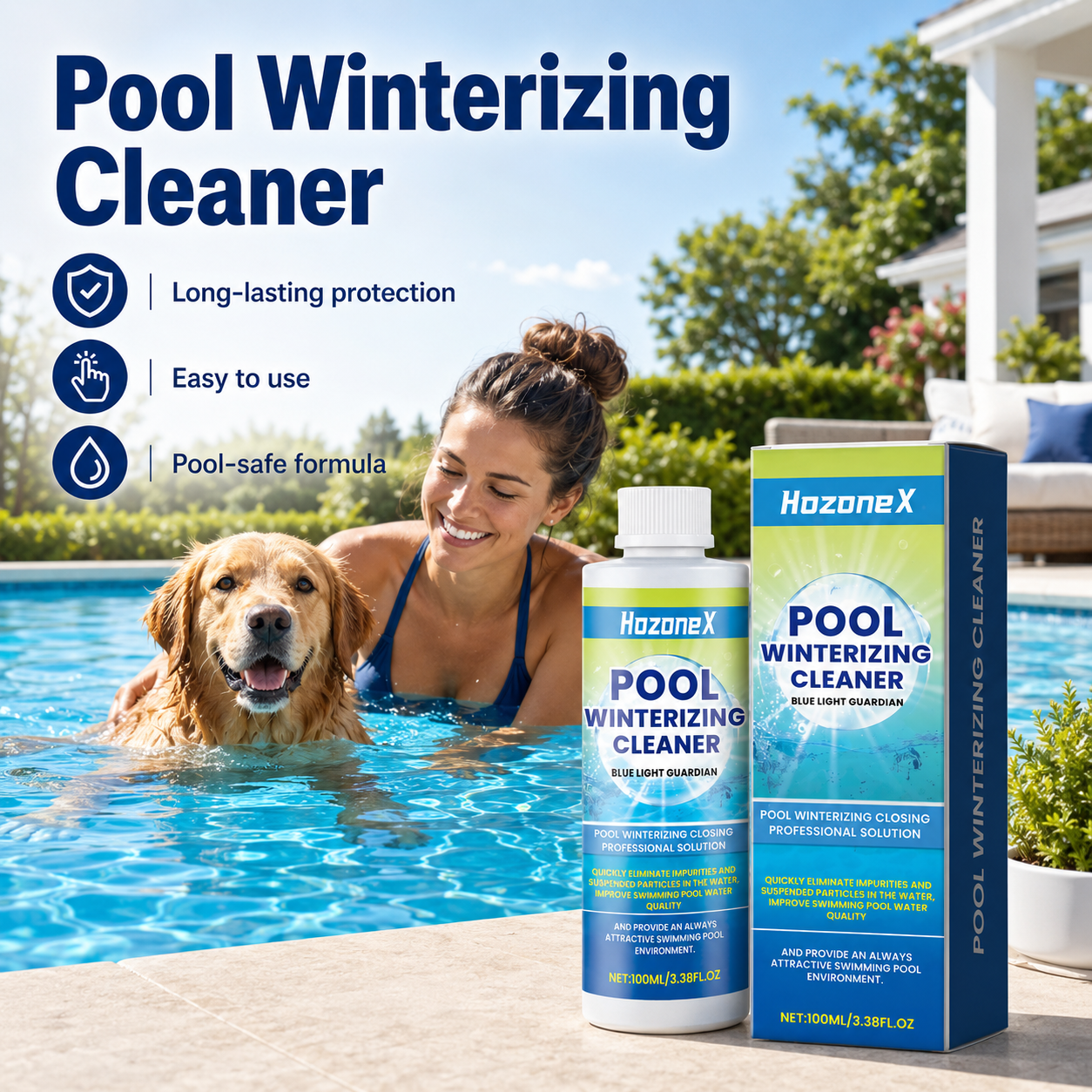 pool winterizing cleaner ‖ One-Pour Winter Protection for Clearer Spring Pool Opening-A