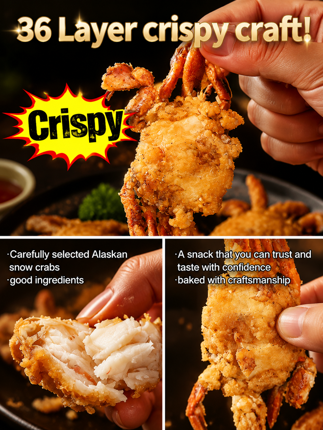 Alaskan Snow Crab Ready-to-EatCrispy Crab-A
