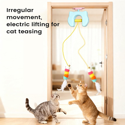 BUNGEE Interactive Cat Toy Interactive Bouncing Cat Toy Helps Reduce Boredom, Stress & Destructive Behavior-A