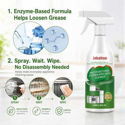 Natural Enzyme Formula Kitchen Cleaning Spray |Designed for Real Kitchen Messes — Grease, Splatter, Stains & Odors-A