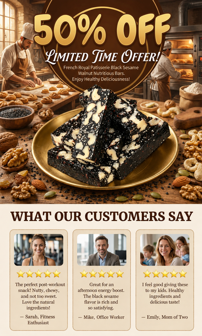 Mulberry Rehmannia & Black Goji Sesame Cake – Soft Herbal Nut Snack, Low Sugar Energy Bar-918