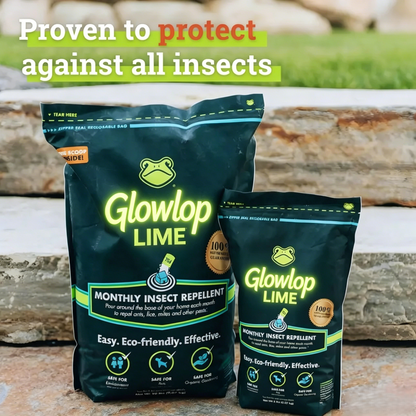 【Glowlop】Lime Insect Repellent, Multi-Purpose Pet Friendly Pest Control & Deodorizer for Home, Garden, Yard & Chicken Coop Protect Homes-A