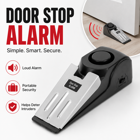 Door Stop Alarm，Portable Security Protection for Home, Hotel & Travel-9SLL