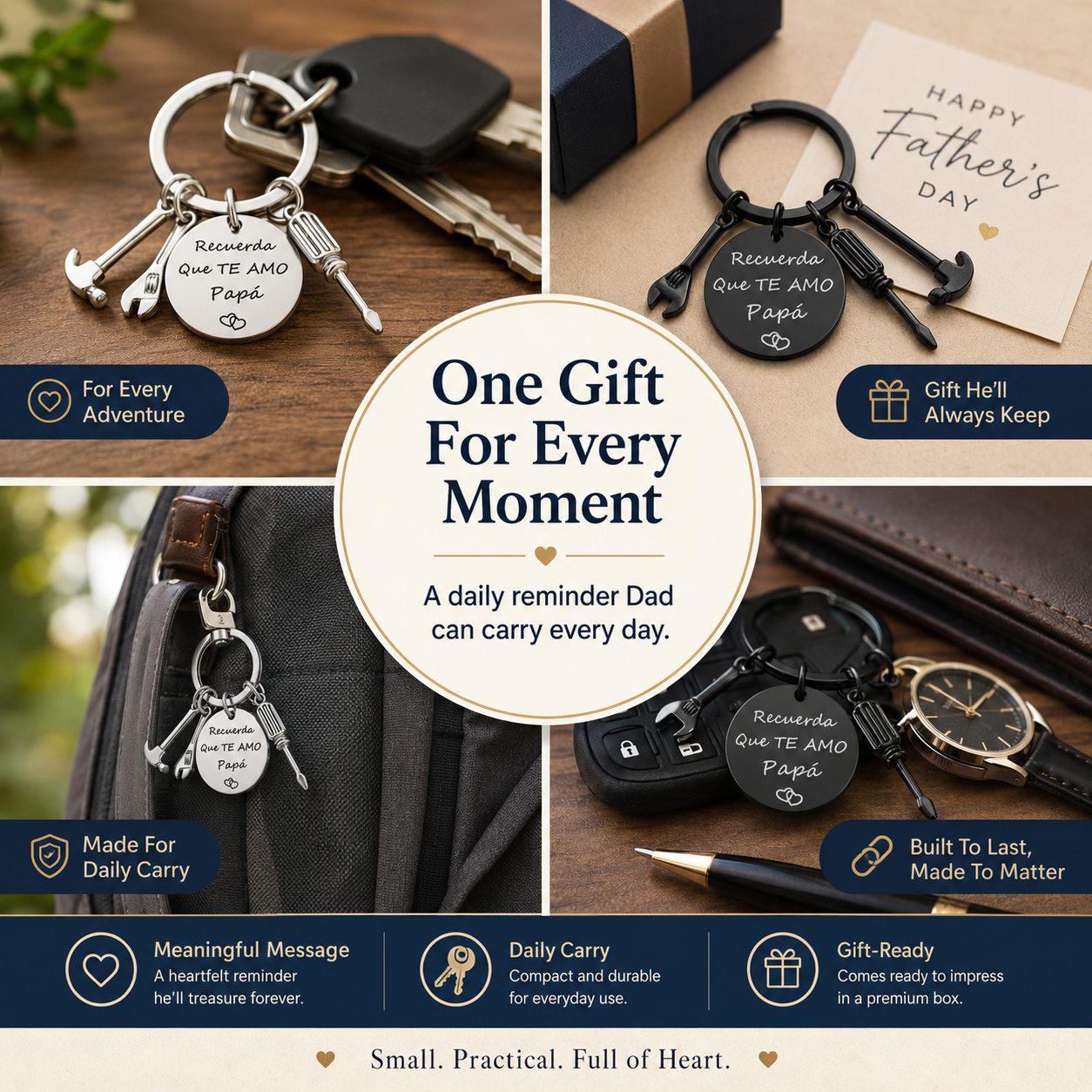 A meaningful everyday reminder for Dad — perfect for Father’s Day, birthdays, Christmas, or just because.-A
