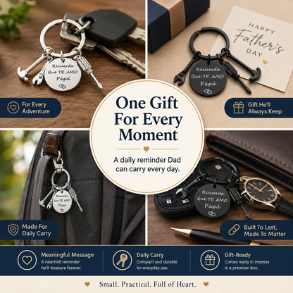 A meaningful everyday reminder for Dad — perfect for Father’s Day, birthdays, Christmas, or just because.-A