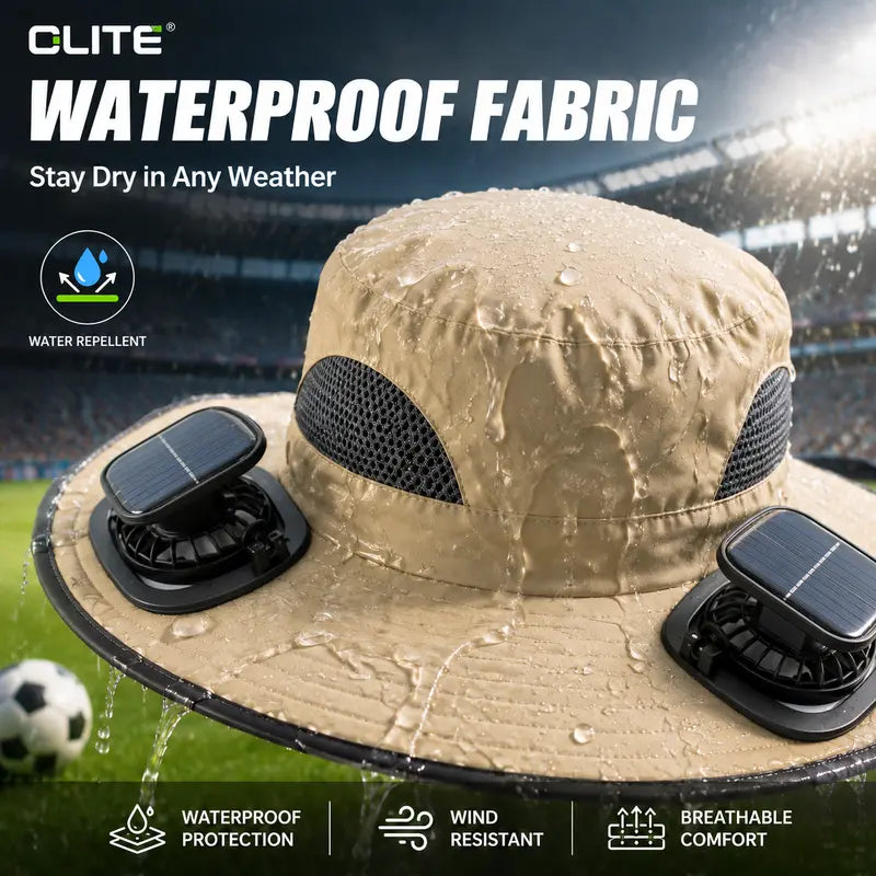 ☀️ Solar Powered Cooling Fan Hat-FD6U