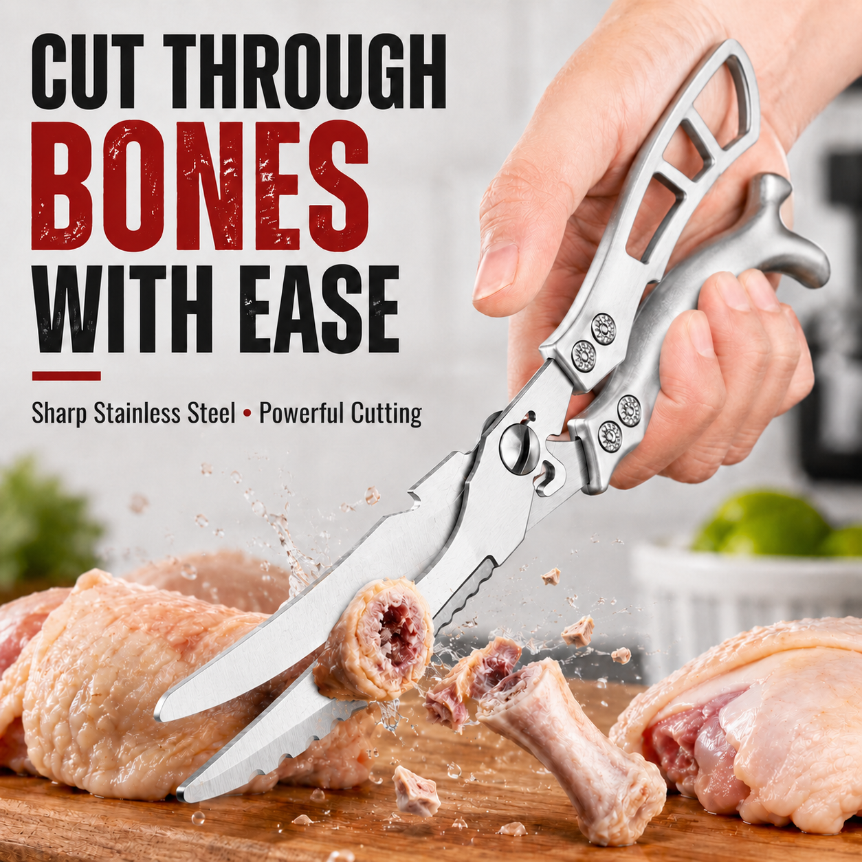 Stainless Steel Multifunction Kitchen Scissors-FD6U
