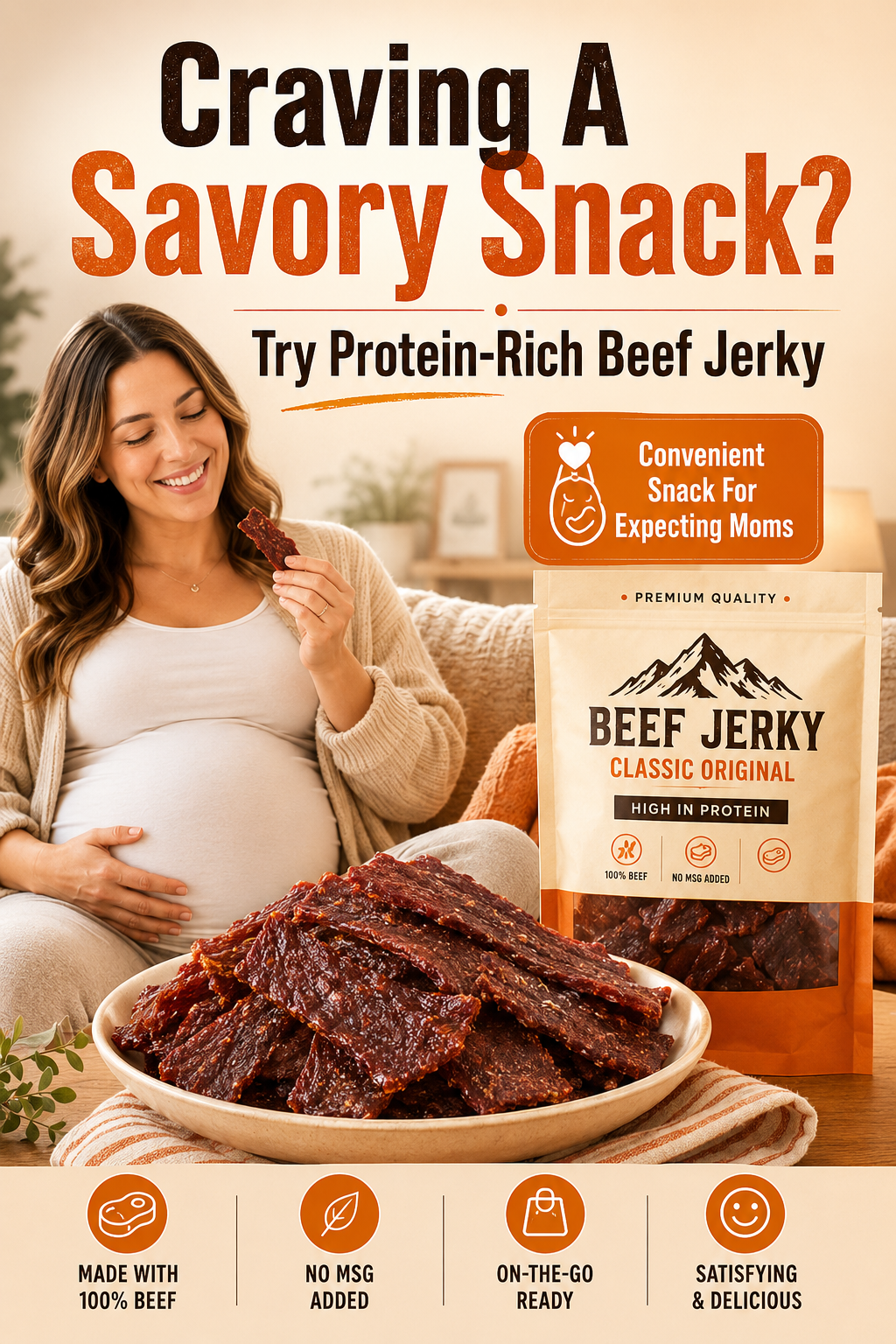 🔥Pure Beef Jerky ‖ High-Protein, Chewy & Ready To Eat-A