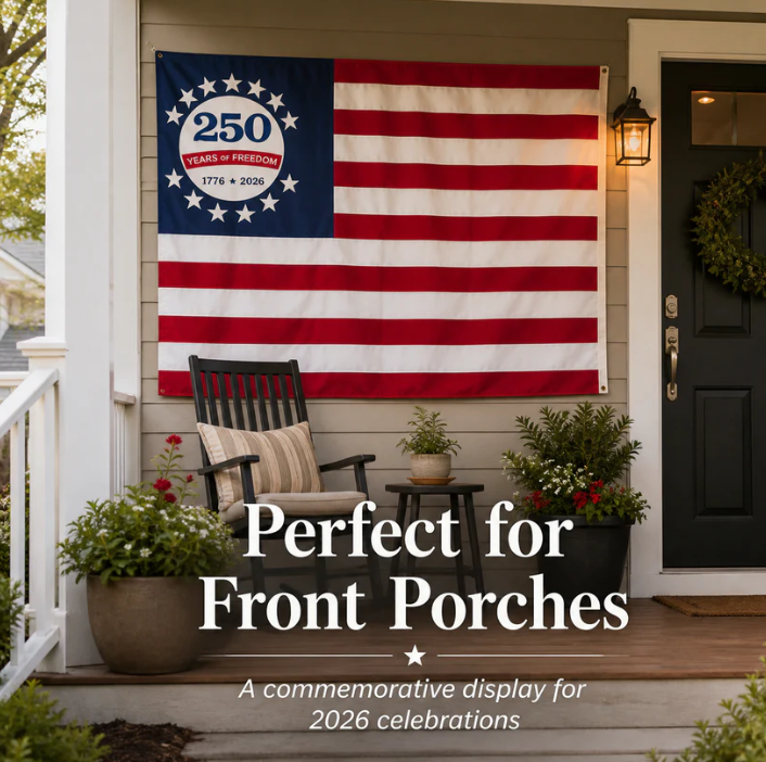 AMERICA250TH ANNIVERSARYFLAG- 1776-2026 COMMEMORATIVE DISPLAY BANNER-9SLL