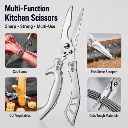 Stainless Steel Multifunction Kitchen Scissors-FD6U