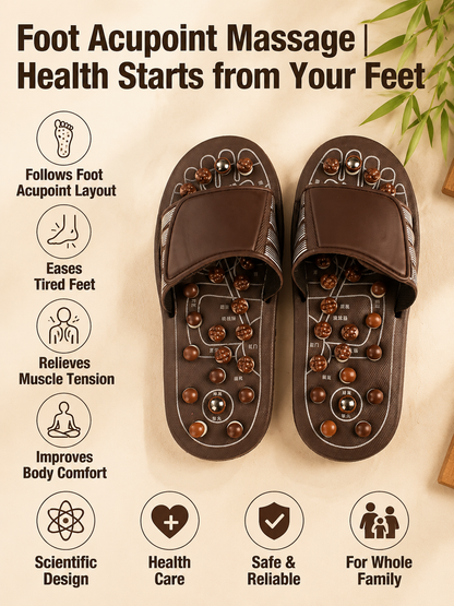Ad justable Acupressure Massage Slippers with Rotatable Spring Nodes-9SLL
