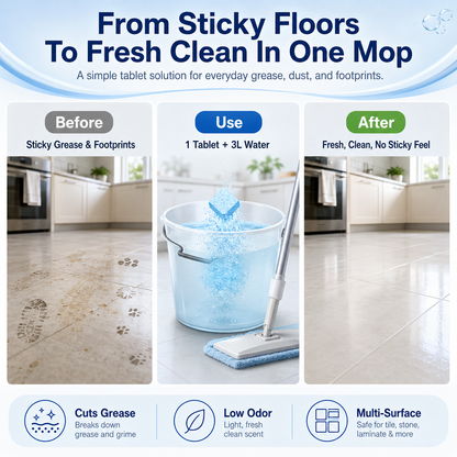 Floor Cleaning Tablets Multi ‖ Suitable for all kinds of daily household surfaces and floor cleaning-A