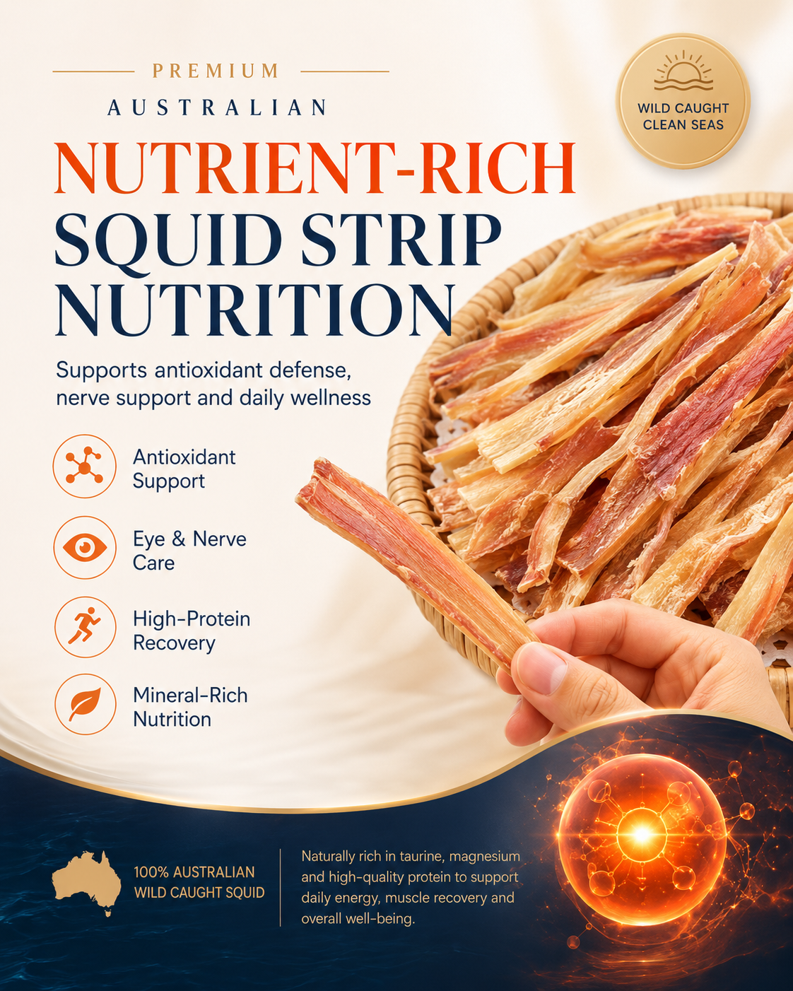 🔥 Deep-Sea Squid Strips‖ High-Protein Ready-to-Eat Seafood Snack for Smarter Daily Snacking-FD6U