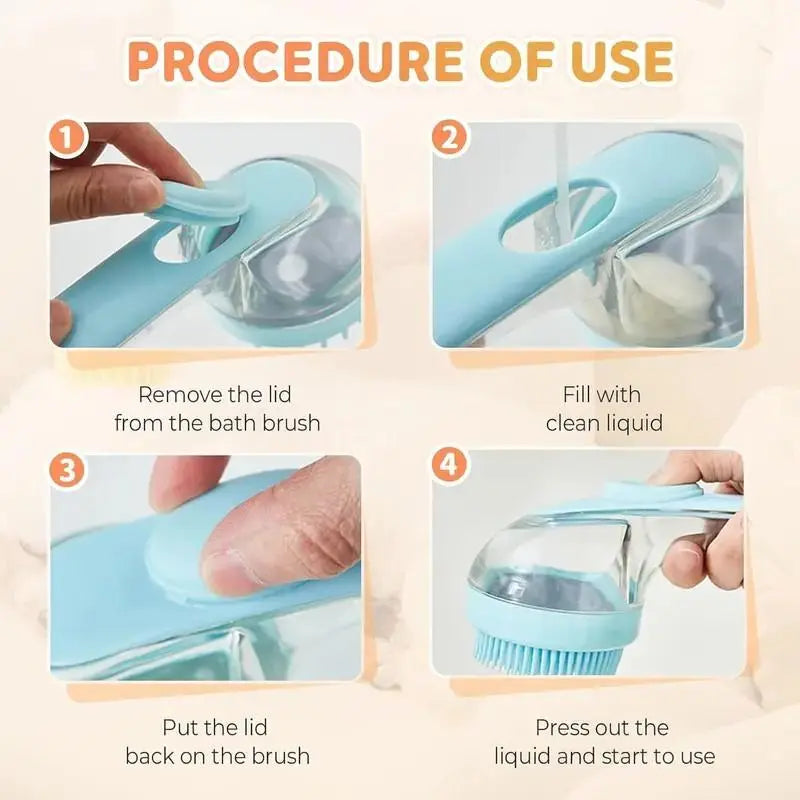 3-in-1 Pet Bath Brush | Adjustable Handle Shampoo Brush & Scrubber for Short & Long Haired Dogs & Cats-918