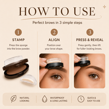 Eyebrow Stamp Kit ‖ 3-Second Natural Brows-A