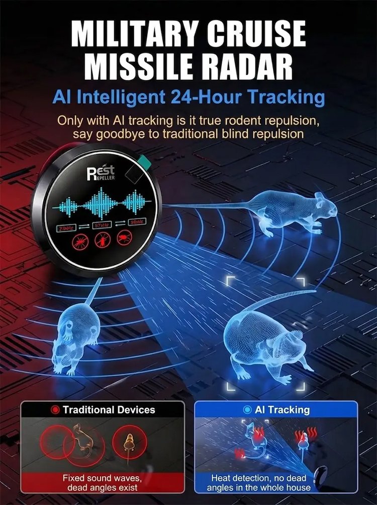 🐭🚫 Ultrasonic Pest Repeller ‖ Mouse & Bug Deterrent For Indoor Spaces-A
