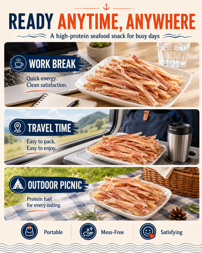 🔥 Deep-Sea Squid Strips‖ High-Protein Ready-to-Eat Seafood Snack for Smarter Daily Snacking-FD6U