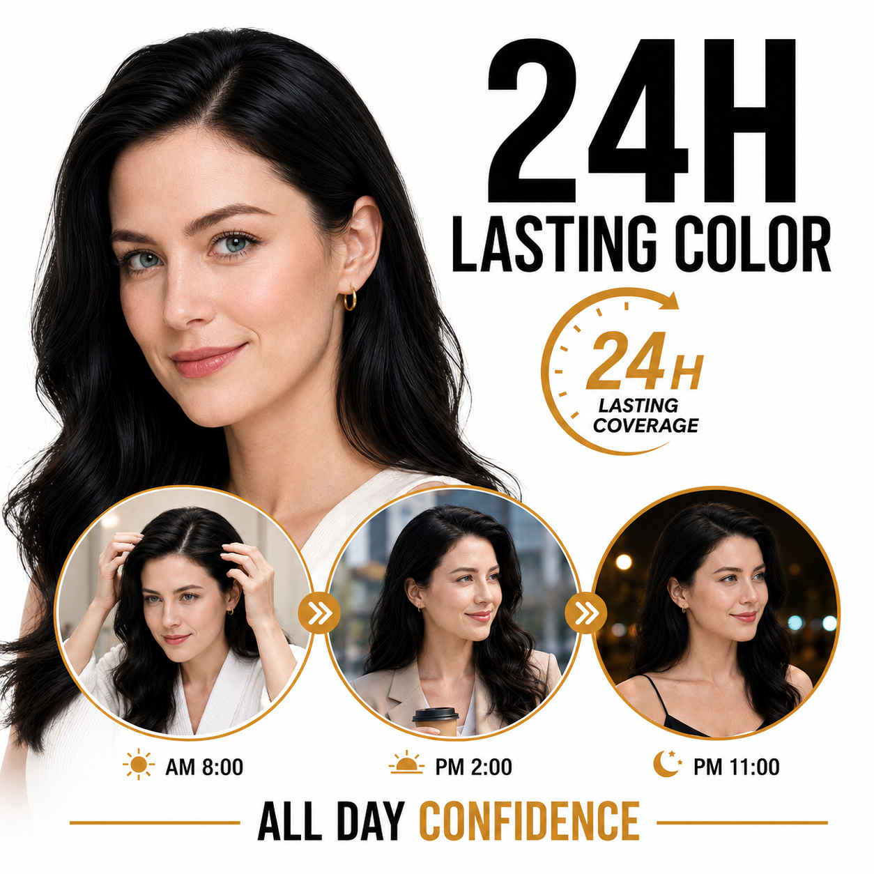 Waterproof Hair Color Touch-Up Stick for Quick Root Coverage-FD6U