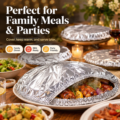 Aluminum Foil Food Cover ‖ Keep Food Warm, Fresh & Covered -A