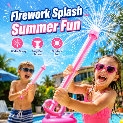 Kids Water Gun ‖ Firework-Style Splash Toy For Summer Fun-A