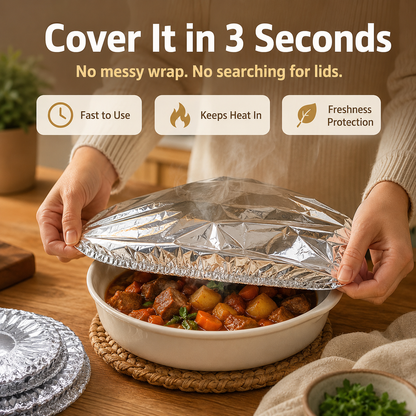 Aluminum Foil Food Cover ‖ Keep Food Warm, Fresh & Covered -A