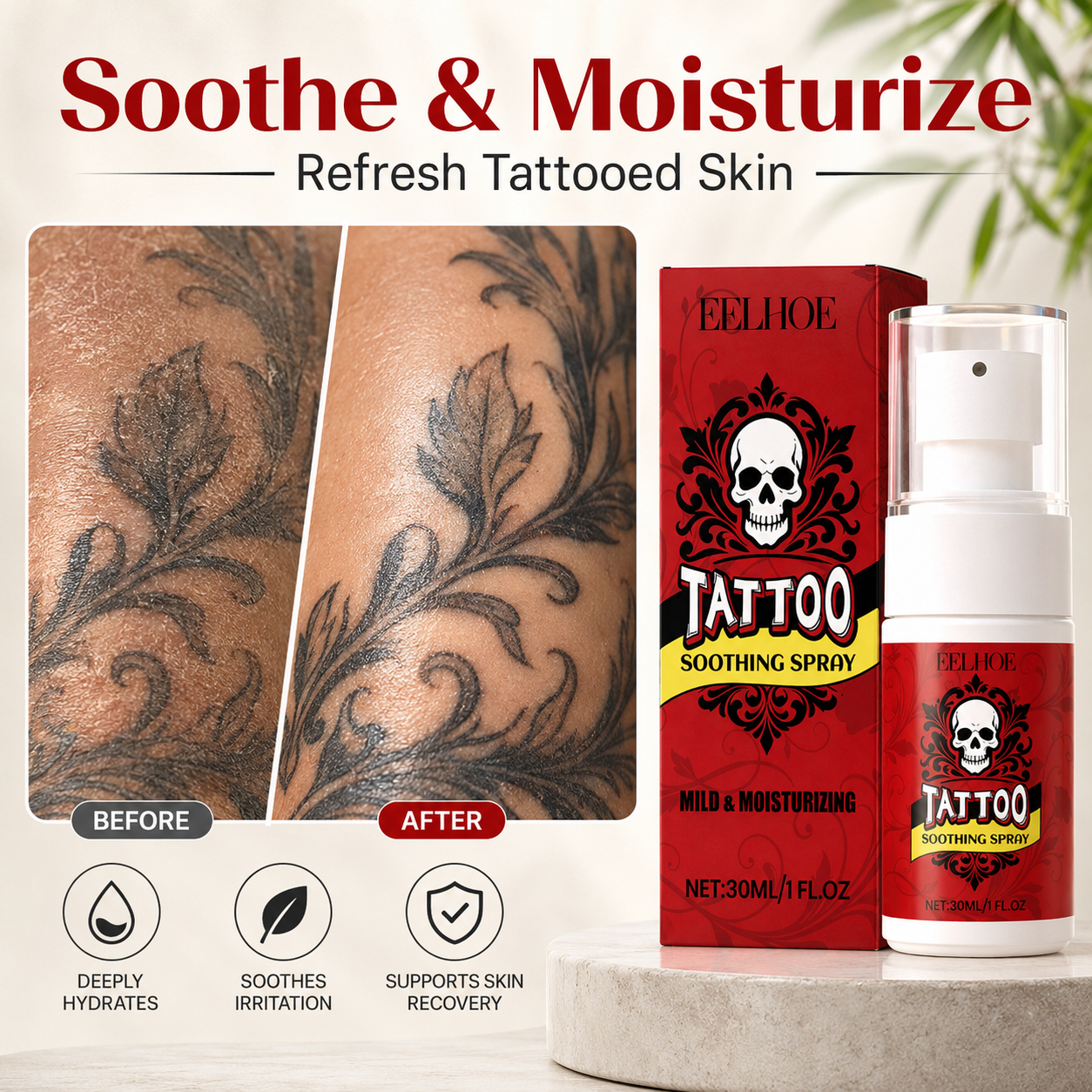 🖤 Tattoo Soothing Spray | Gentle Moisturizing Care for Tattooed Skin-9SLL