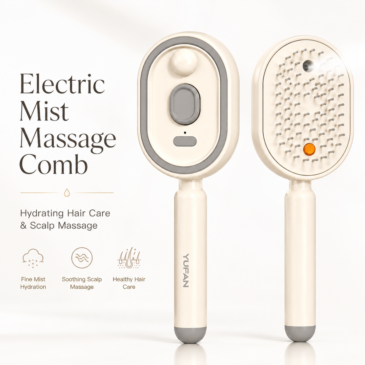 💆 Electric Mist Massage Comb | Hydrating Hair Care & Gentle Scalp Massage-9SLL