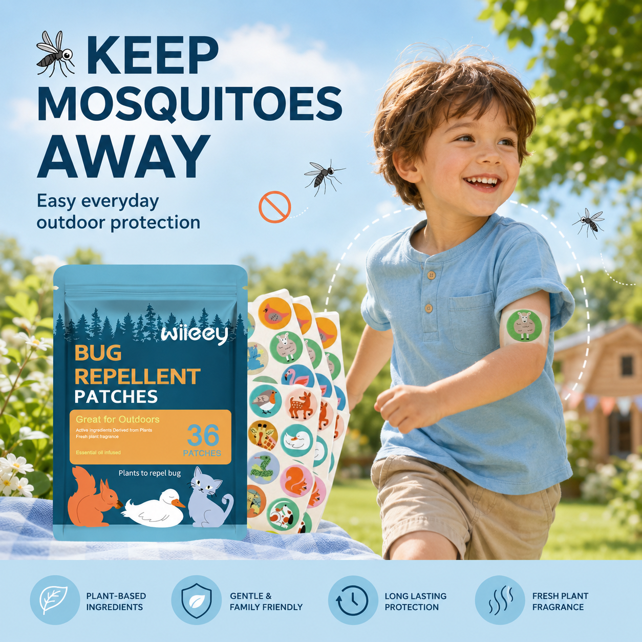 🦟 Mosquito Repellent Patches for Kids & Adults-9SLL