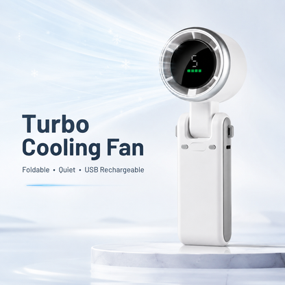 🌀 Foldable Turbo Handheld Fan | USB Rechargeable Quiet Neck Fan-9SLL