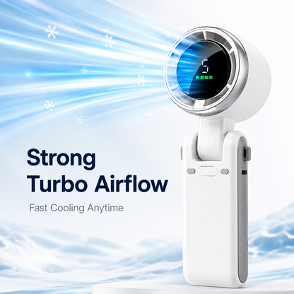 🌀 Foldable Turbo Handheld Fan | USB Rechargeable Quiet Neck Fan-9SLL