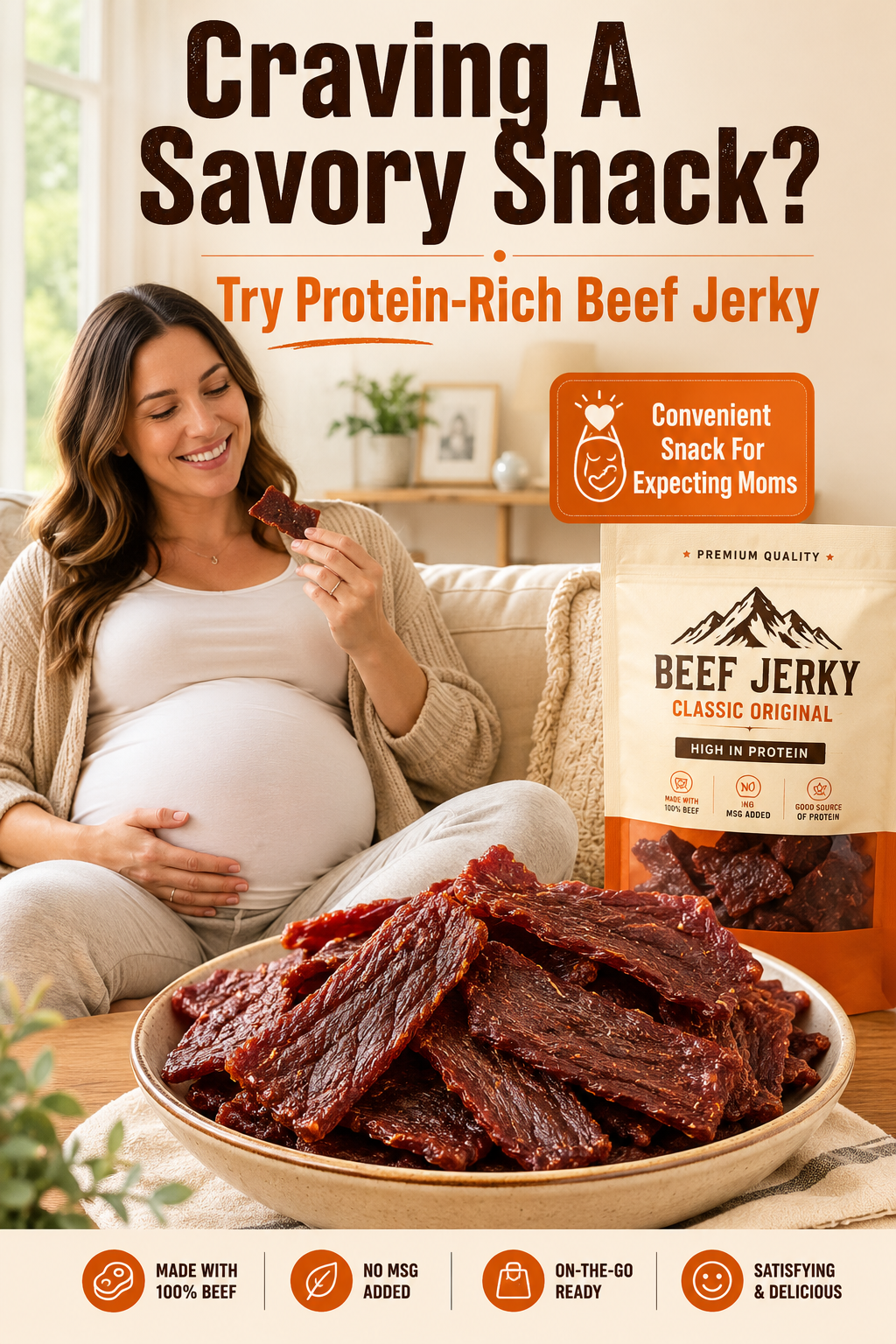 Add high-protein pure beef jerky-9SLL