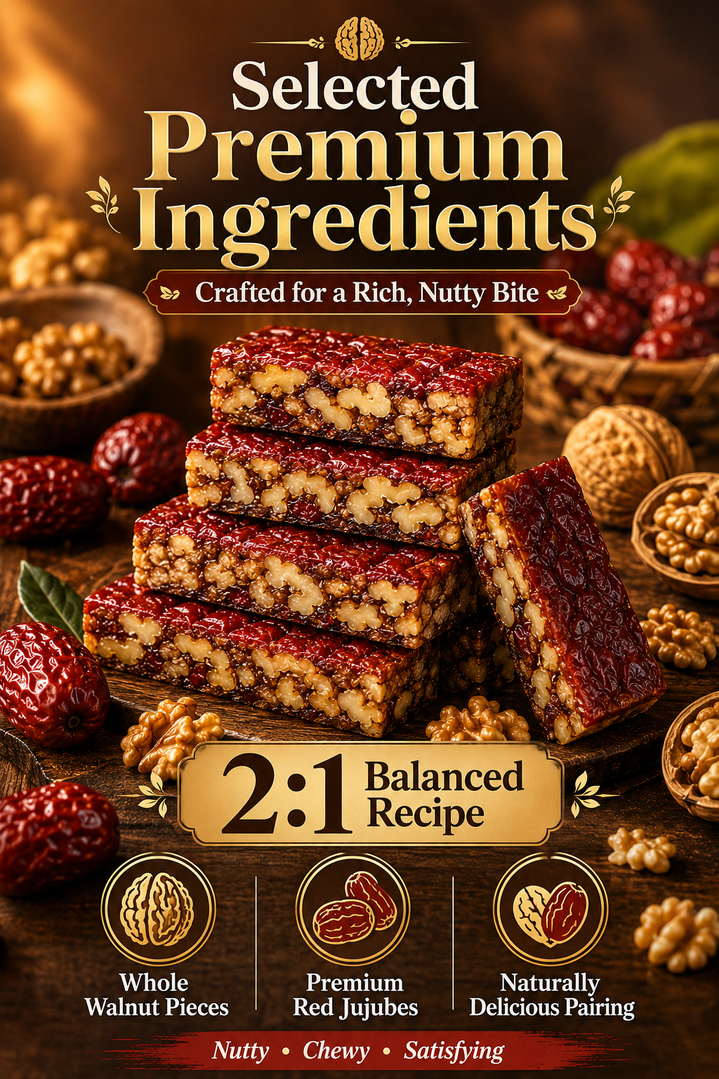 🌰 Premium Jujube Walnut Snack Bars 🍯-9SLL
