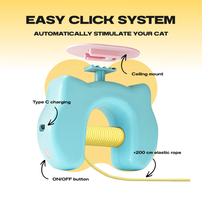 BUNGEE Interactive Cat Toy Interactive Bouncing Cat Toy Helps Reduce Boredom, Stress & Destructive Behavior-A