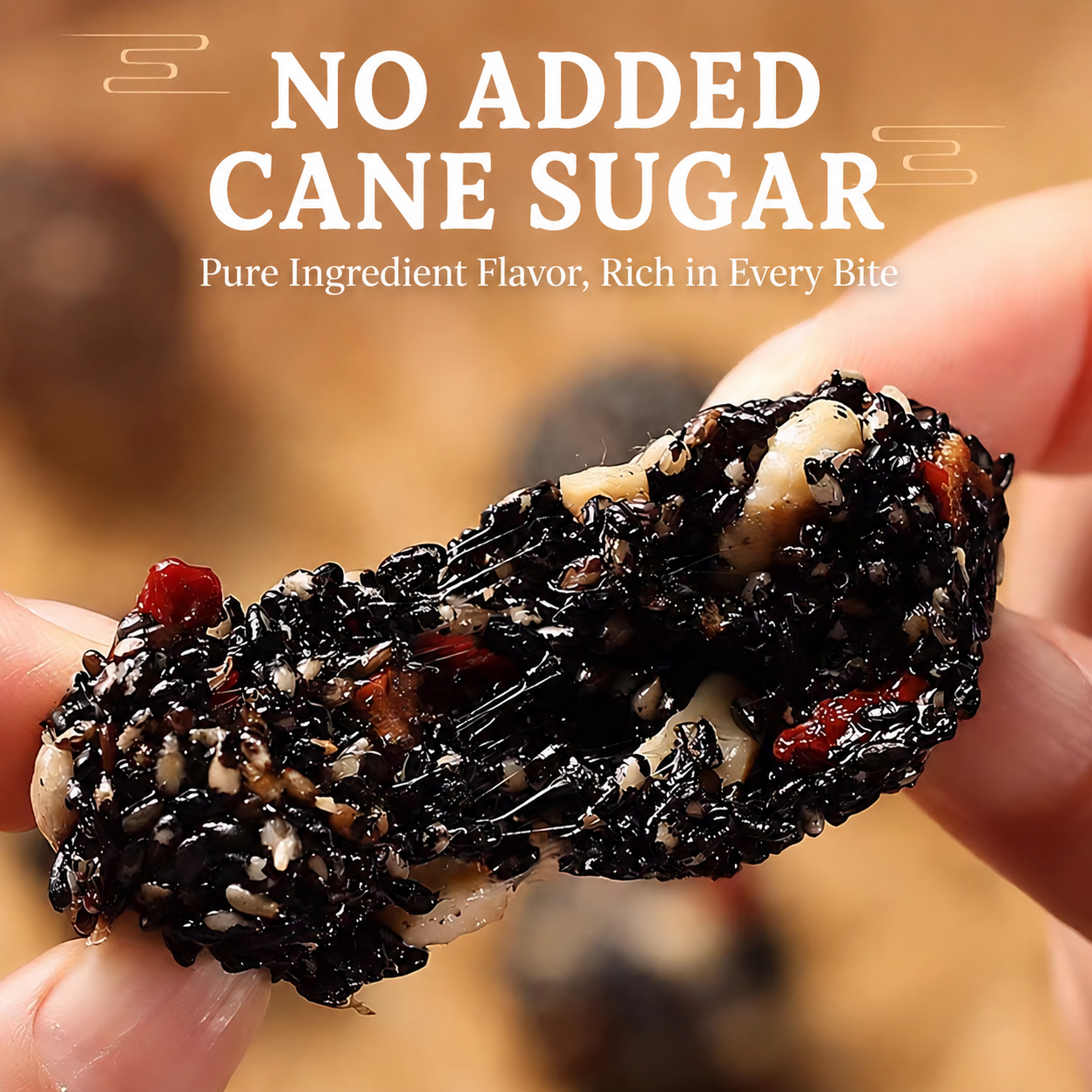 Intangible Heritage 5-Treasure Black Sesame Balls – Nine-Steamed & Nine-Sun-Dried Traditional Craft & Repair Damaged Hair&Promote Sleep-918