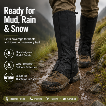 Snake-Resistant Outdoor Gaiters  Don’t Let Mud, Rain, Snow, Or Trail Debris Slow You Down-FD6U
