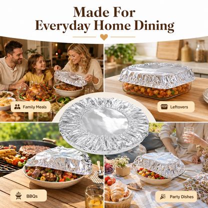 Aluminum Foil Food Cover ‖ Keep Food Warm, Fresh & Covered -A
