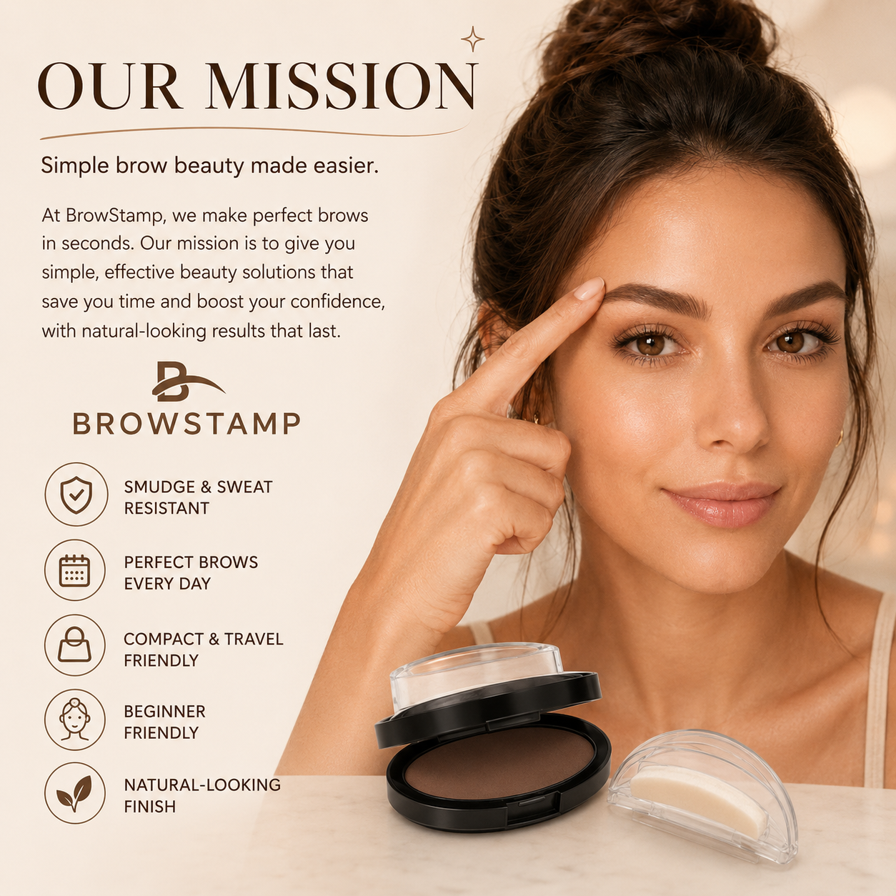 Eyebrow Stamp Kit ‖ 3-Second Natural Brows-A