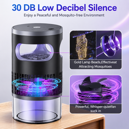 Silent Flying Insect Trap & Night Light for Mosquitoes Fruit Flies Gnats and Moths -FD6U