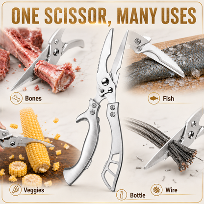 Stainless Steel Multifunction Kitchen Scissors-FD6U