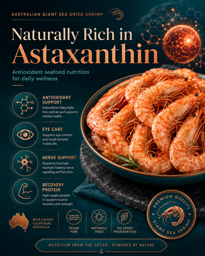 🔥 Australian Giant Dried Shrimp ‖ High-Protein Ocean Nutrition for Daily Energy, Clean Snacking & Natural Seafood Flavor 🦐-FD6U