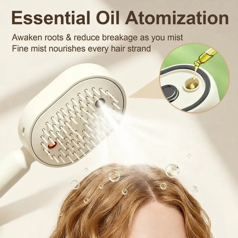 5-in-1 Mist Straightening Hair Brush-FD6U