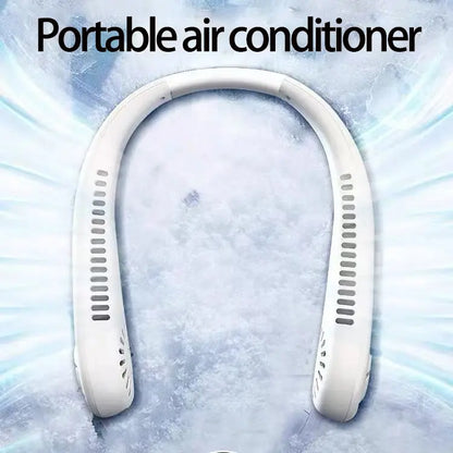 Bladeless Neck Fan with 360° Cooling & 3-Speed Quiet Airflow-FD6U