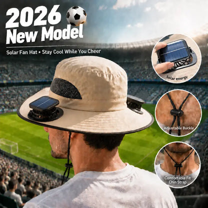 ☀️ Solar Powered Cooling Fan Hat-FD6U