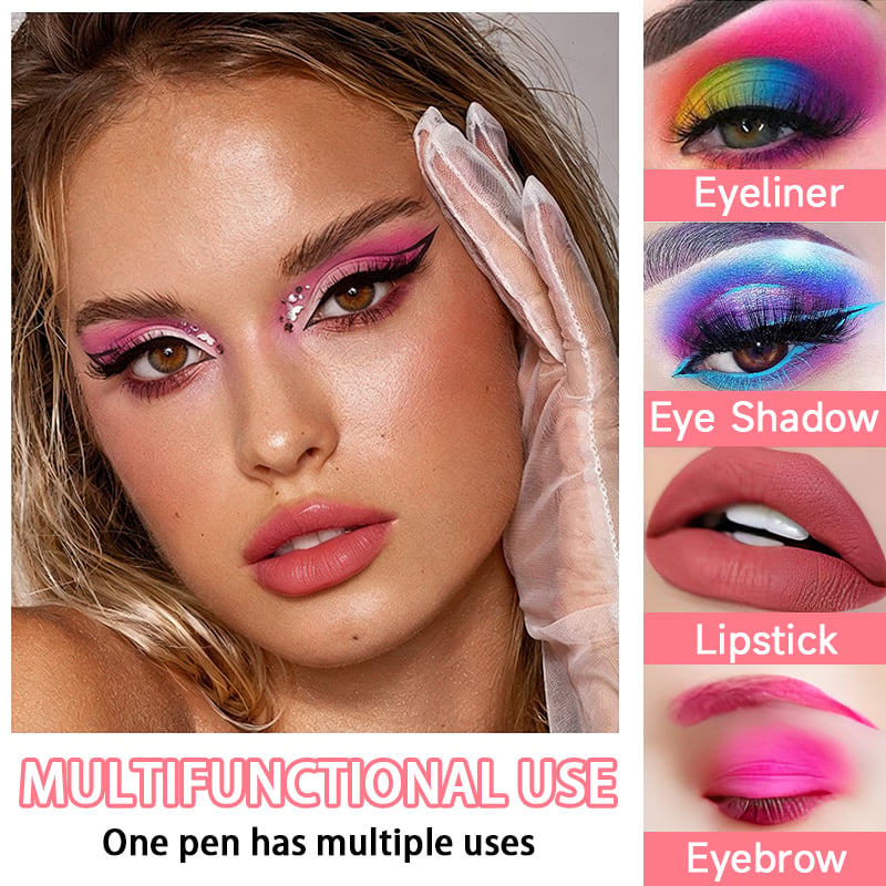 ⏳Time-Limited Special⏰12-Pack Waterproof Colored Gel Eyeliner Pencil – Metallic & Shimmer Finishes, Smudge-Proof-A